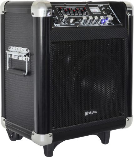 Mobile Sound System ST-065 / 8" 200W USB/SD-input incl. 2 microphones (1 wireless)