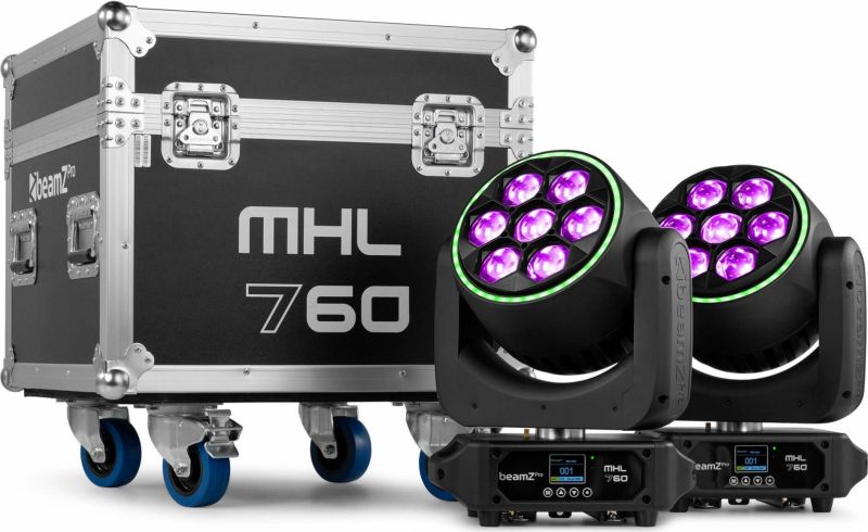 MHL760 LED Bee Eye Moving Head with Zoom 2pcs in Flightcase