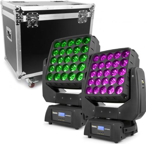 Matrix55 LED Moving Head 2 Pieces in Flightcase