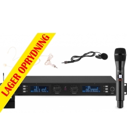 PD632C 2x 20-kanals digital UHF trådløst mikrofonsystem kombi TILBUD NU