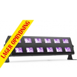 UV lys bar, BUV263 med 12 stk. kraftige UV LED / 34cm bred / solid monteringsfod