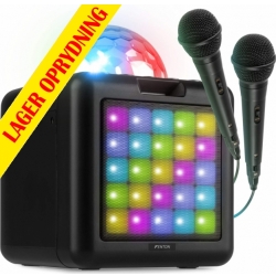 KAR15B Karaoke Speaker with 2 microphones Black TILBUD NU