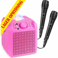 KAR55P Karaoke Speaker with LED Jelly Ball Pink TILBUD NU