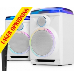 Track 2.0 Amplified Speaker Set with LED White TILBUD NU