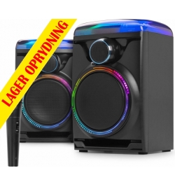 Track 2.0 Amplified Speaker Set with LED Black TILBUD NU