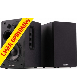 KS01 Active Bookshelf Speaker Set 80W Black TILBUD NU