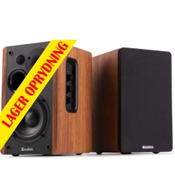 KS01 Active Bookshelf Speaker Set 80W Wood TILBUD NU