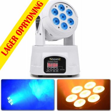 Beamz MHL74 Mini Moving Head 7x 10W LED hvid
