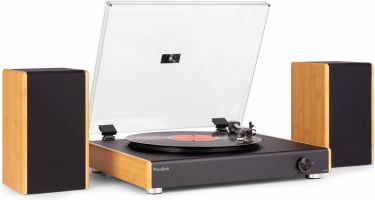 RP335BB Vintage Record Player with speakers Bamboo