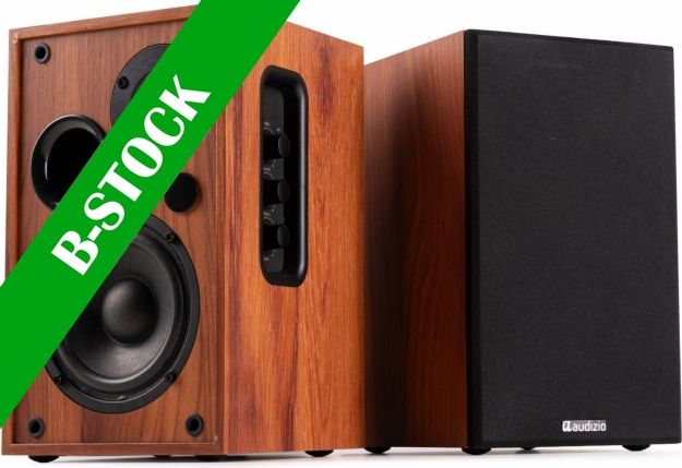 KS02 Active Bookshelf Speaker Set 80W BT Wood "B-STOCK"