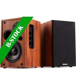 KS02 Active Bookshelf Speaker Set 80W BT Wood "B-STOCK" TILBUD NU