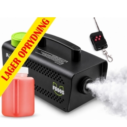 F500S Fest Røgmaskine 500W med røgvæske / Klar til brug! TILBUD NU
