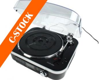 USB pladespiller m. højttaler (33 1/3, 45, 78 RPM) "C-STOCK"