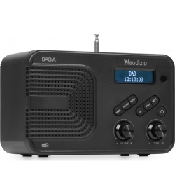 Badia DAB+ Radio with Battery Black TILBUD NU