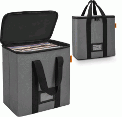 VCB50 Vinyl Carry Bag for 50 Records Grey TILBUD NU