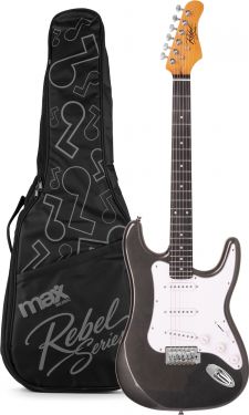 Rebel ST Electric Guitar Metallic Black