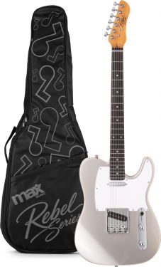 Rebel TE Electric Guitar Metallic Silver