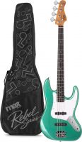 Rebel JB Bass Guitar Metallic
Green