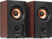 BS25 Active Bookshelf Speaker Set 40W BT Wood