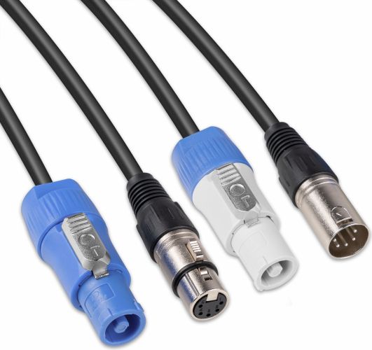 CX11-2 Combi Cable Powerconnector B - XLR M / Powerconnector A - XLR F 2m