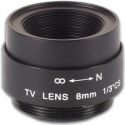 CCD telefotolinse - F2,0 / 8mm, 40° CCD telefotolinse - F2,0 / 8mm, 40°