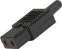 IEC C9 sort, power stik til Revox, Roland, Marantz IEC C9 sort, power stik til Revox, Roland, Marantz